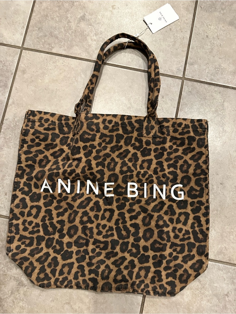 Anine Bing Leopard Print Tote NWT
